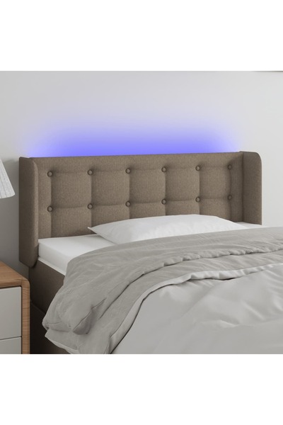 Concept Κεφαλάρι LED, γκρι-μπεζ, 93x16x78/88 cm, ύφασμα