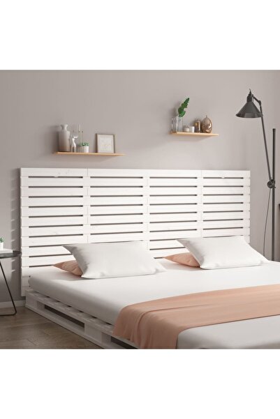 Concept Tăblie de pat pentru perete, alb, 166x3x91,5 cm, lemn masiv pin