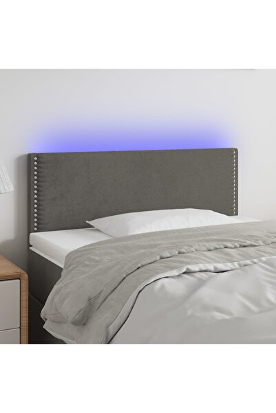 Concept Κεφαλάρι LED, σκούρο γκρι, 90x5x78/88 cm, Βελούδο