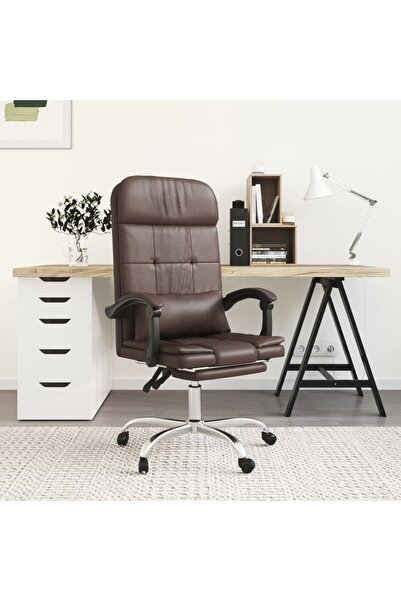 Concept Ανακλινόμενη καρέκλα γραφείου με δυνατότητα μασάζ, καφέ, οικολογικό Δ...