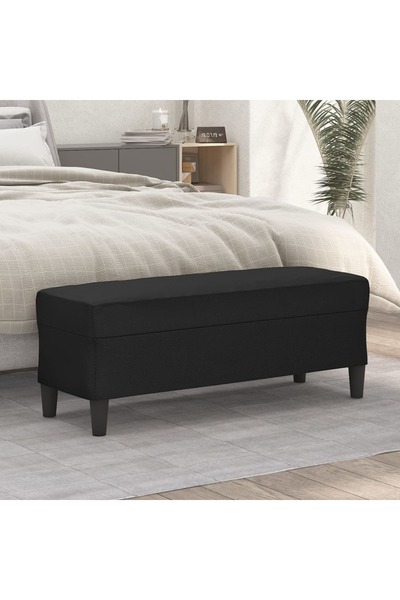 Concept Bancă, negru, 100x35x41 cm, piele ecologică