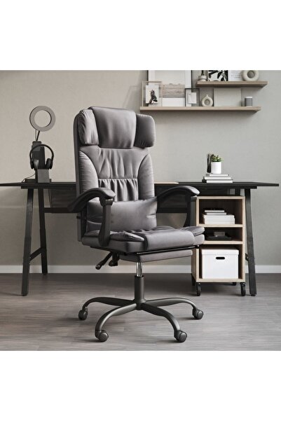 Concept Ανακλινόμενη καρέκλα γραφείου, γκρι, οικολογικό Δερμάτινο