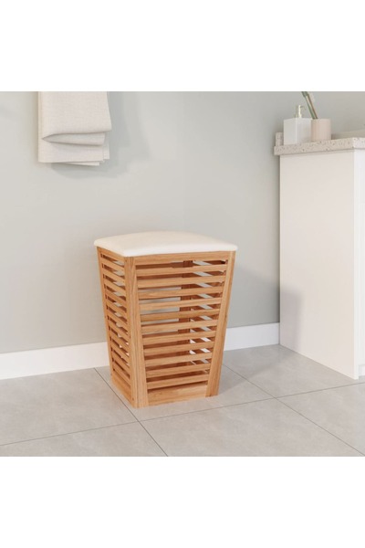 Concept Taburet de baie, 40,5x40,5x56 cm, lemn masiv de nuc