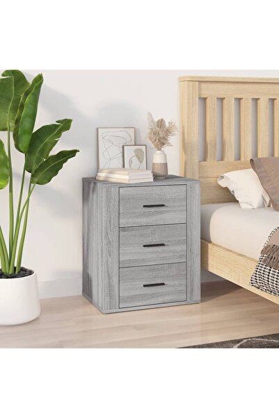 Concept Κομοδίνο, γκρι sonoma, 50x36x60 cm, επεξεργασμένο ξύλο