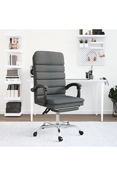 Concept Ανακλινόμενη καρέκλα γραφείου με δυνατότητα μασάζ, σκούρο γκρι, ύφασμα