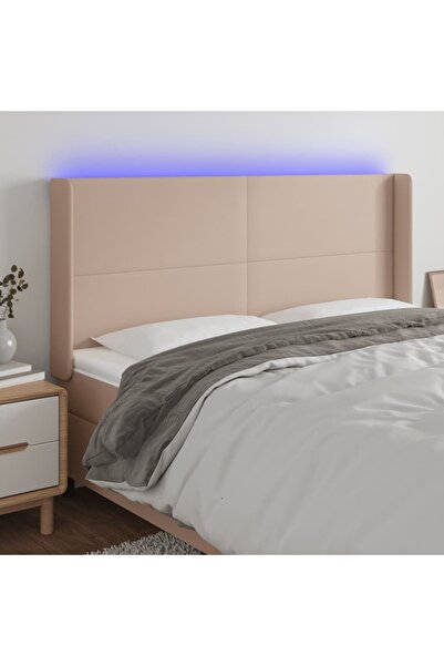 Concept Κεφαλάρι LED, καπουτσίνο, 203x16x118/128 cm, Δερμάτινο