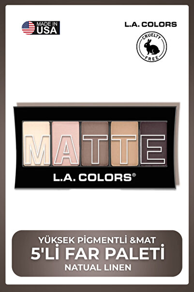L.A Colors 5 Color Matte Eyeshadow - Highly Pigmented, Non-Caking Matte Eyesh...