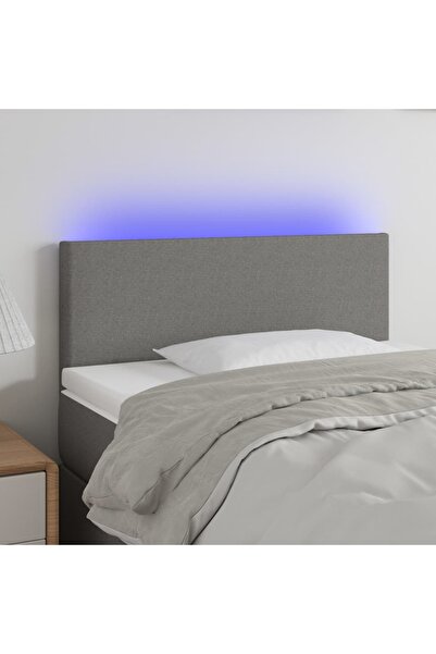 Concept Κεφαλάρι LED, σκούρο γκρι, 100x5x78/88 cm, ύφασμα