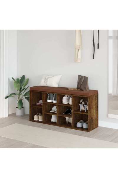 Concept Παγκάκι παπουτσιών καπνιστή δρυς 103x30x48 εκ. επεξεργασμένο ξύλο