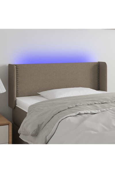 Concept Κεφαλάρι LED, γκρι-μπεζ, 93x16x78/88 cm, ύφασμα