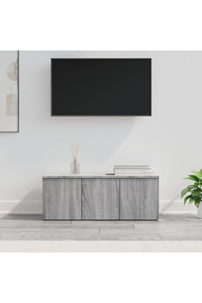 Concept Comodă TV, gri sonoma, 80x34x30 cm, lemn compozit