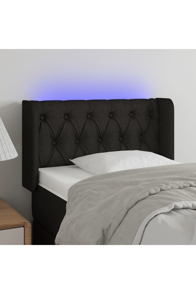 Concept Κεφαλάρι LED, μαύρο, 83x16x78/88 cm, ύφασμα