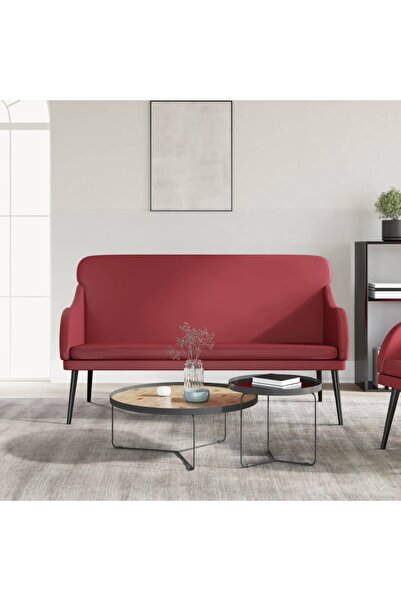 Concept Πάγκος, κόκκινο του κρασιού, 110x76x80 cm, οικολογικό Δερμάτινο