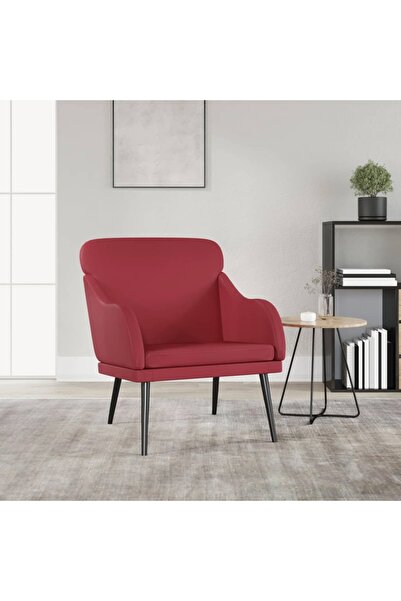 Concept Πολυθρόνα, κόκκινη, 63x76x80 cm, τεχνητό Δερμάτινο