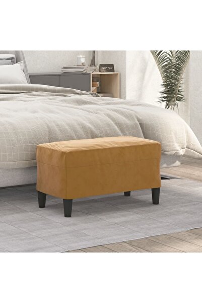 Concept Πάγκος, καφέ, 70x35x41 εκ., Βελούδο