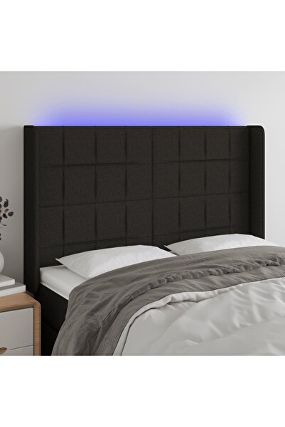 Concept Κεφαλάρι LED, μαύρο, 147x16x118/128 cm, ύφασμα