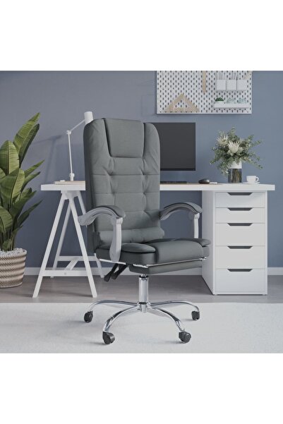 Concept Ανακλινόμενη καρέκλα γραφείου με δυνατότητα μασάζ, σκούρο γκρι, ύφασμα