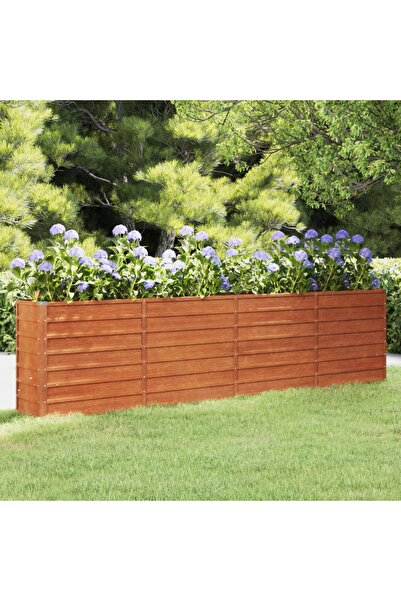 Concept Jardinieră de grădină, gri, 320x40x77 cm, oțel corten