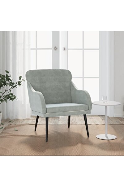 Concept Armchair, light gray, 63x76x80 cm, Velvet