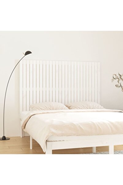 Concept Tăblie de pat pentru perete, alb, 166x3x110 cm, lemn masiv pin