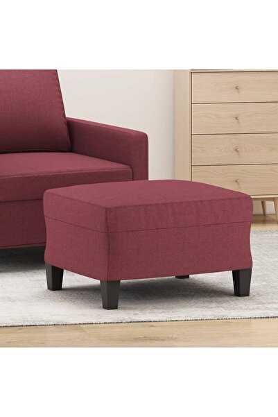 Concept Taburet, roșu vin, 60x50x41 cm, material textil