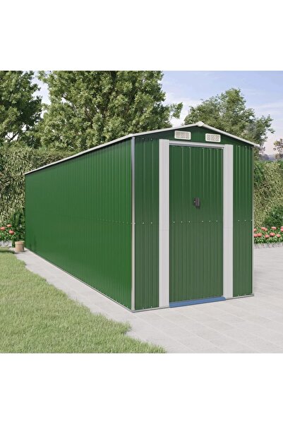 Concept Șopron de grădină, verde, 192x689x223 cm, oțel zincat