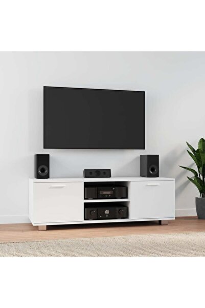 Concept Comodă TV, alb, 120x40,5x35 cm, lemn prelucrat