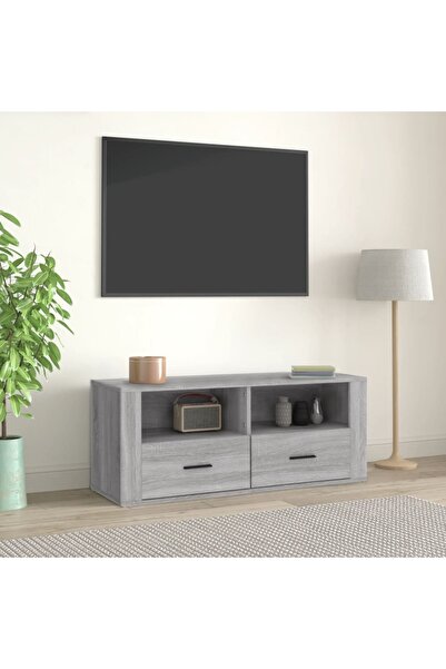 Concept Comodă TV, gri sonoma, 100x35x40 cm, lemn prelucrat