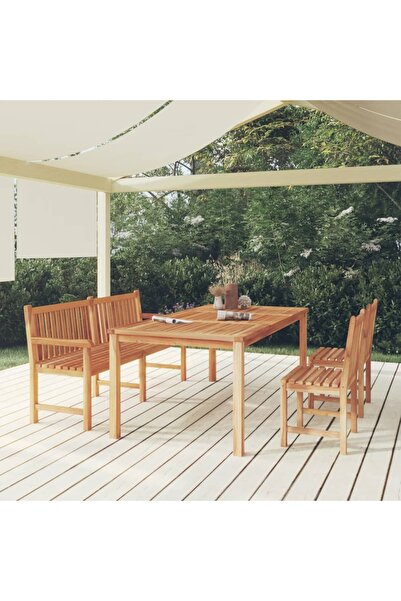 Concept Set mobilier pentru grădină, 4 piese, lemn masiv de tec