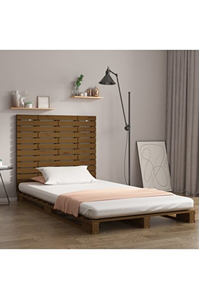 Concept Tăblie de pat pentru perete, maro miere, 141x3x91,5 cm lemn pin