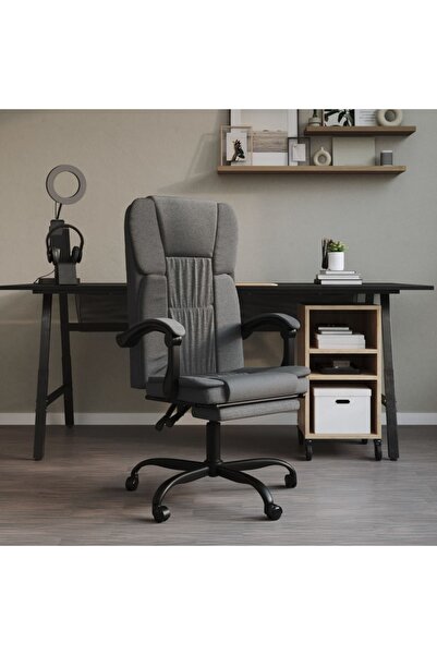 Concept Ανακλινόμενη πολυθρόνα γραφείου, σκούρο γκρι, ύφασμα