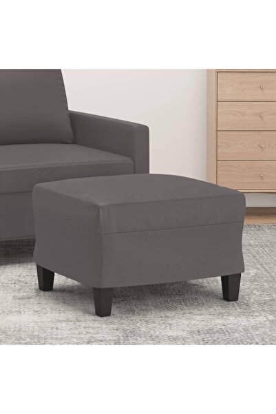 Concept Taburet, gri, 60x50x41 cm, piele ecologică