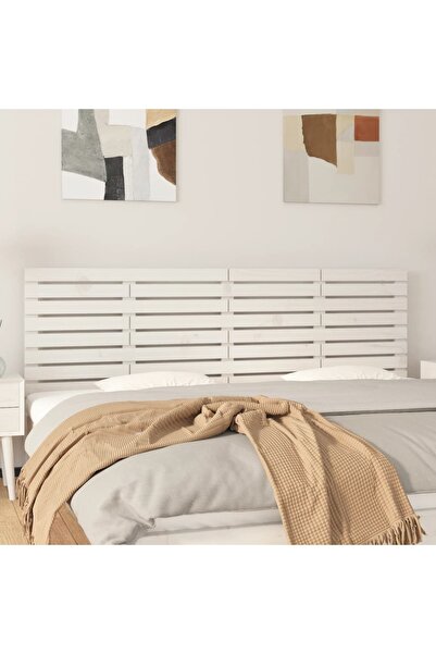 Concept Tăblie de pat pentru perete, alb, 166x3x63 cm, lemn masiv pin