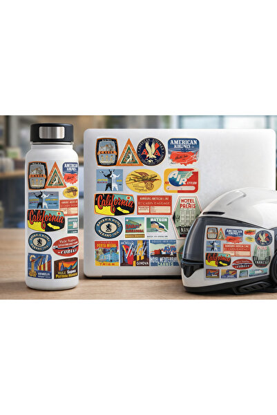 Limitless Design ملصق سفر وطيران عتيق الطراز مقاس 22x30 سم - ديكور حائط بتصمي...