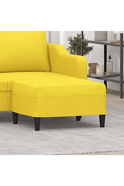 Concept Taburet, galben deschis, 70x55x41 cm, material textil