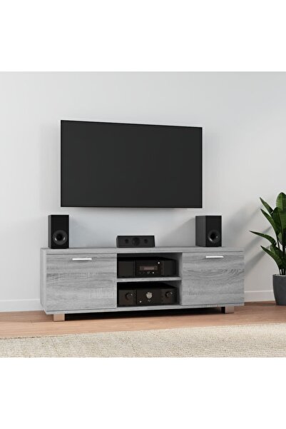 Concept Comodă TV, gri sonoma, 120x40,5x35 cm, lemn prelucrat