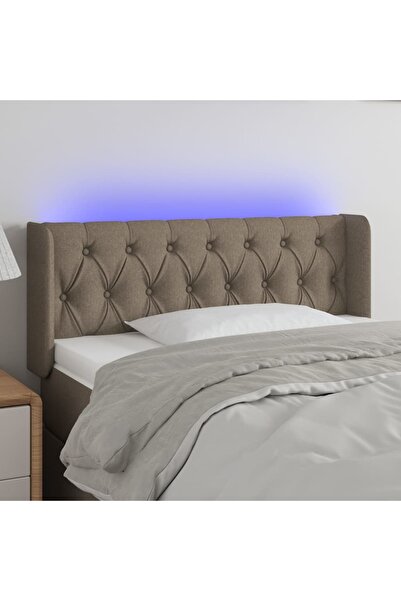 Concept Κεφαλάρι LED, γκρι-μπεζ, 93x16x78/88 cm, ύφασμα