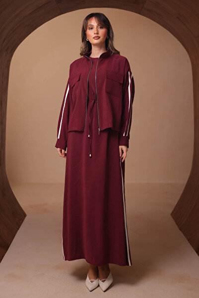 VAYNES Milano Striped Detail Modal Double Dress