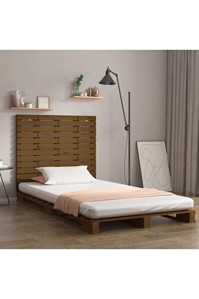 Concept Tăblie de pat pentru perete, maro miere, 96x3x91,5 cm, lemn pin