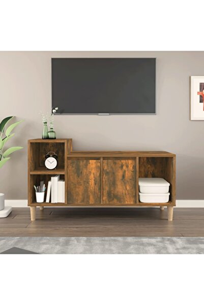 Concept Comodă TV, stejar fumuriu, 100x35x55 cm, lemn prelucrat