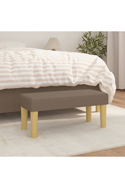 Concept Bancă, gri taupe, 70x30x30 cm, textil