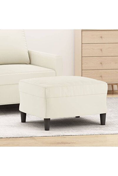 Concept Taburet, crem, 60x50x41 cm, catifea