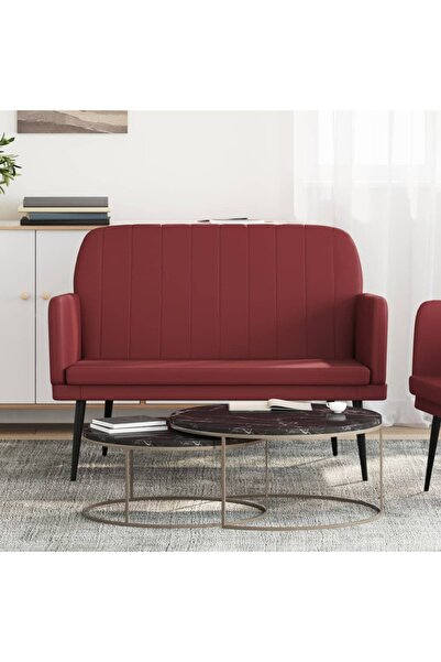 Concept Πάγκος, κόκκινο κρασί, 107x80x81 cm, οικολογικό Δερμάτινο