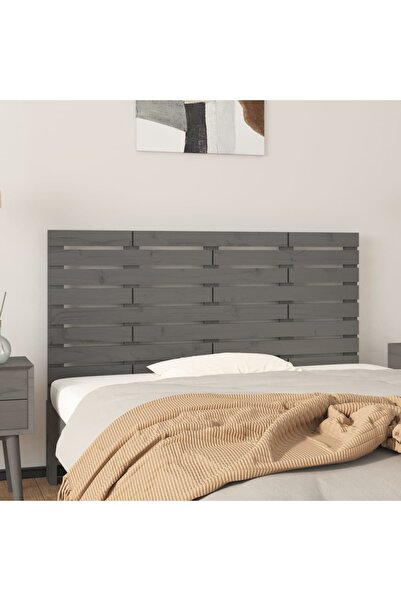 Concept Κεφαλάρι τοίχου, γκρι, 126x3x63 cm, μασίφ ξύλο πεύκου