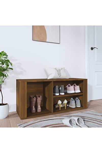 Concept Ράφι παπουτσιών, καφέ δρυς, 100x35x45 εκ., σύνθετο ξύλο