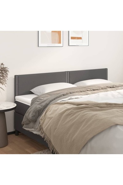 Concept Tăblii de pat, 2 buc, gri, 100x5x78/88 cm, piele ecologică