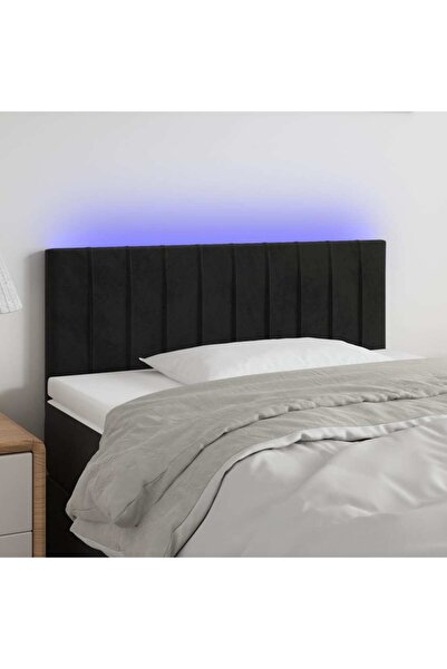 Concept Κεφαλάρι LED, μαύρο, 80x5x78/88 cm, Βελούδο