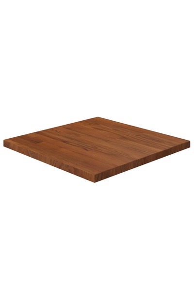 Concept Σκούρο καφέ τετράγωνη επιφάνεια τραπεζιού από επεξεργασμένο ξύλο δρυό...