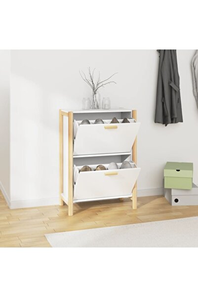 Concept Pantofar, alb, 57,5x33x80 cm, lemn compozit