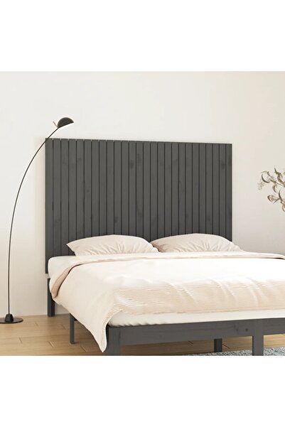 Concept Tăblie de pat pentru perete, gri, 166x3x110 cm, lemn masiv pin